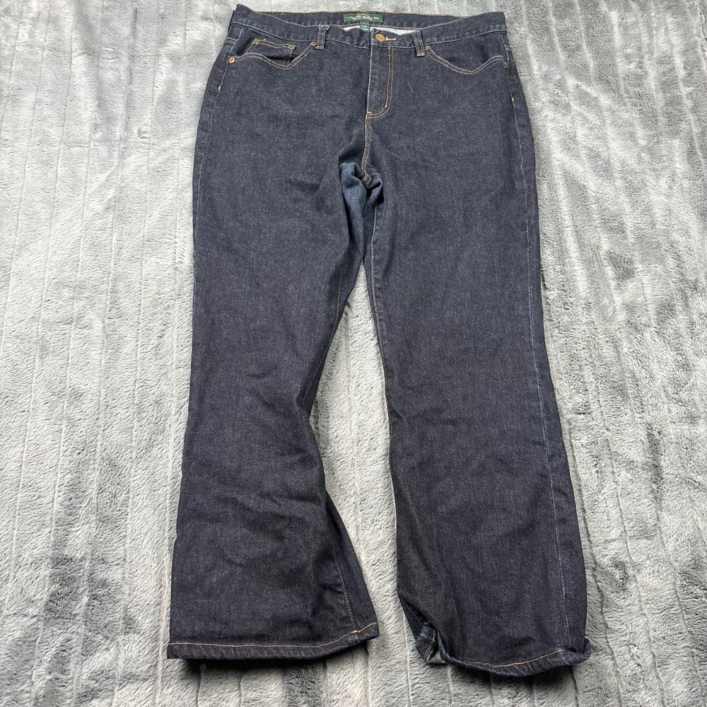 Lauren Ralph Lauren Jeans Womens 14 Dark Wash Stretch Flare Denim Pants 13434